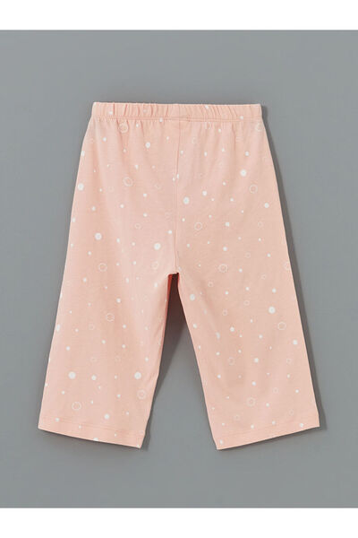 LC Waikiki Crew Neck Printed Girl's Pajamas Set S5Bc43Z1Nvy