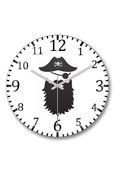 BASKI DÜNYASI Ceas de perete Piratanerd din sticlă autentică bombată