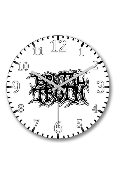 BASKI DÜNYASI Ceas de perete Brutal Truth din sticlă curbată