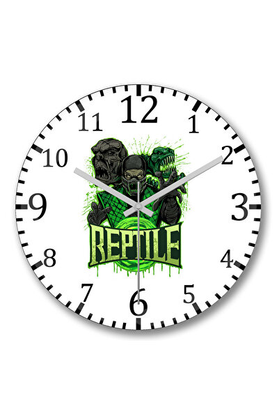 BASKI DÜNYASI Ceas de perete cu reptile din sticlă autentică bombată