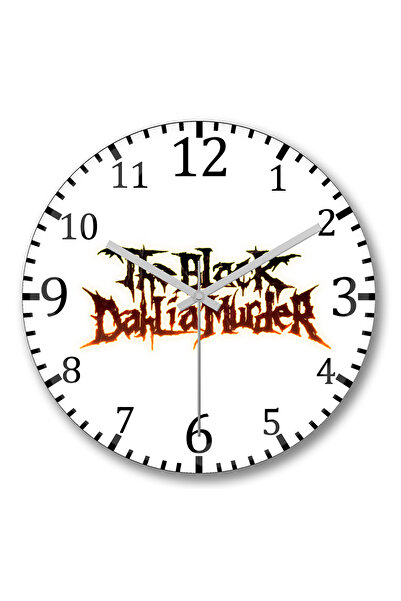 BASKI DÜNYASI Ceas de perete The Black Dahlia Murder1 din sticlă autentică bo...