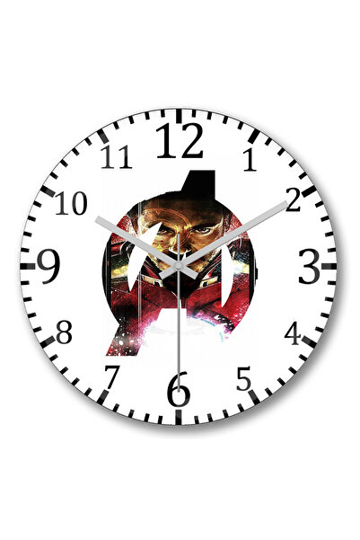 BASKI DÜNYASI Ceas de perete Avengers Homem din sticlă autentică bombată