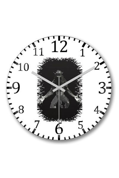 BASKI DÜNYASI Ceas de perete Lobisomem III din sticlă autentică bombată