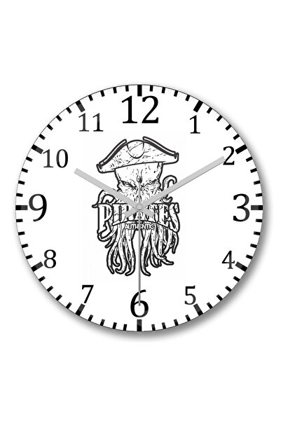 BASKI DÜNYASI ساعة حائط ديفي جونز الأصلية من الزجاج الحقيقي المنحني