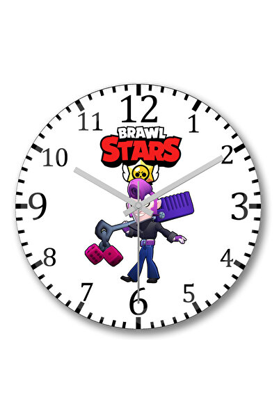 BASKI DÜNYASI Ceas de perete Brawl Stars Rockabilly Mortis din sticlă autenti...