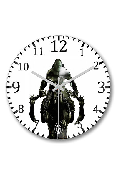 BASKI DÜNYASI ساعة حائط كافاليرو دو أبوكاليبس من الزجاج الحقيقي المنحني