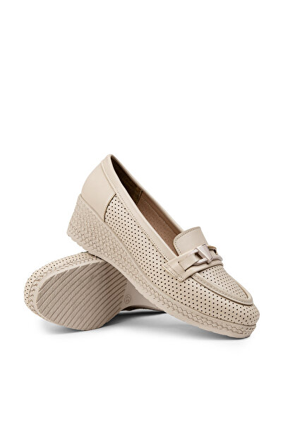 Deery Beige Women's Daily Wedge Heel Shoes