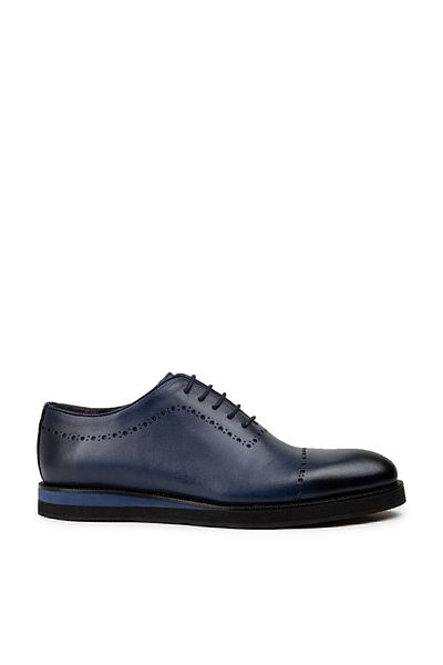 Deery Navy Blue Genuine Leather Men's Casual Shoes
