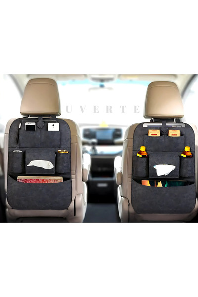 UVERTE Araç Koltuk Arkası Keçe Organizer Oto Bagaj Organizer Araç Içi Eşya Dü...