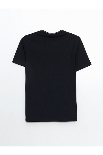 LC Waikiki SOUTHBLUE Herren-T-Shirt mit Rundhalsausschnitt und Aufdruck