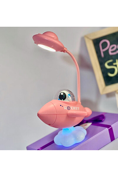 Sensoria Uzay Mekiği Masa Lambası Astronot Çocuk Odası Gece Lambası Bulut Tem...