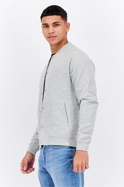 Sovereign Code Men Quilted Pattern Shirt Jackets, Heather Grey