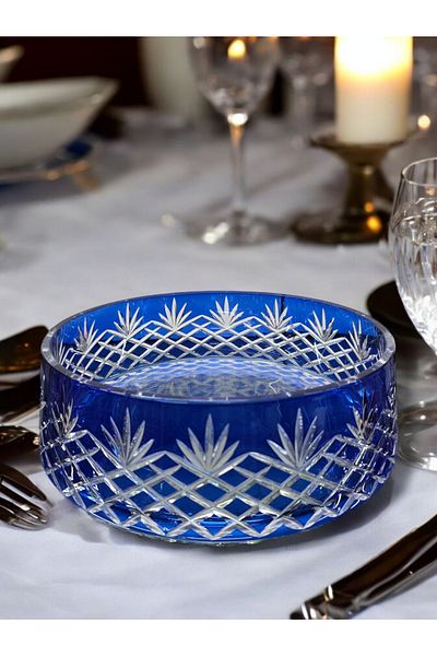 AYZ HOME Colorful Cutting Crystal Salad Presentation Bowl Large Size