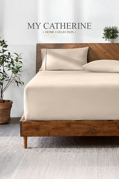 My Catherine 100% Cotton Combed Cotton Fabric - Single Double and Oversized Fitted Sheet