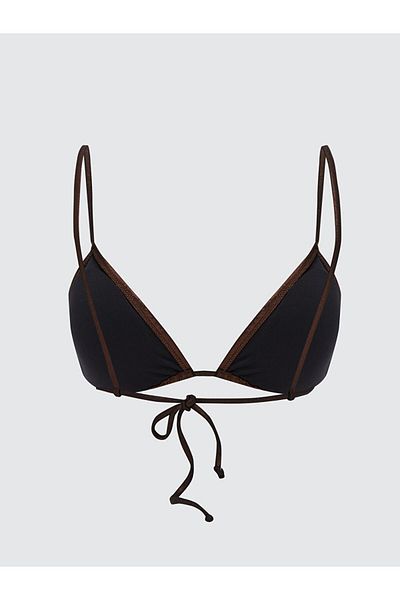 LC Waikiki Γυναικείο μπικίνι LCW DREAM Γκρι απλό με αφαιρούμενο μαξιλαράκι