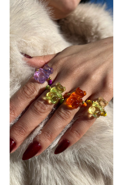 Kahkül shop Ayıcık Şeffaf Reçine 5li set