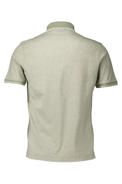 PAUL&SHARK Men's Polo Neck Striped Short Sleeve Cotton White-Green Polo Neck T-Shirt 25411226 -125
