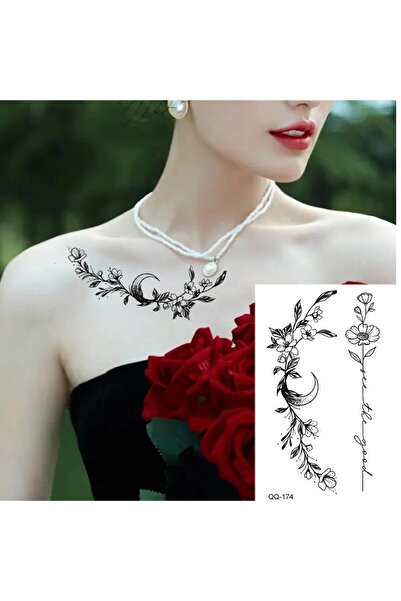 Fiery Night Geçici Dövme, (Kol, Bacak, Sırt, Göğüs, Ense, Ayak, Karın), Q-174