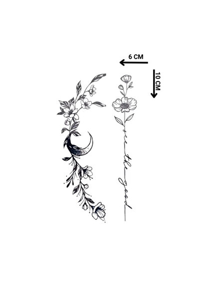 Fiery Night Geçici Dövme, (Kol, Bacak, Sırt, Göğüs, Ense, Ayak, Karın), Q-174