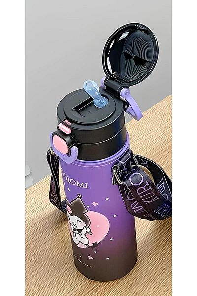 bundle island Children's Thermos Stainless Steel with Protective Sleeve Kuromi Figured Two-Stage Special Cover