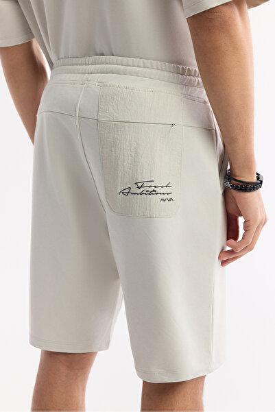 Avva Erkek Taş Beli Lastikli Bağcıklı Bi-Stretch 2 İplik Örme Regular Fit Şort A51Y3611