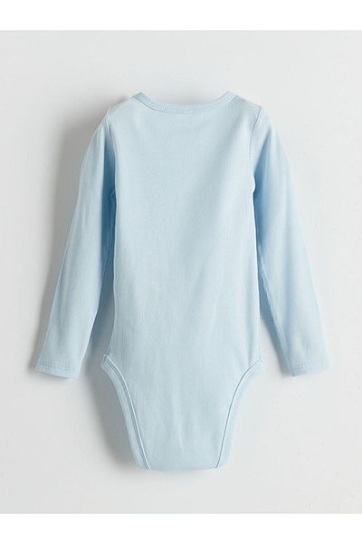 LC Waikiki Salopetă de bază pentru bebeluși LCW baby Blue Crew Deck
