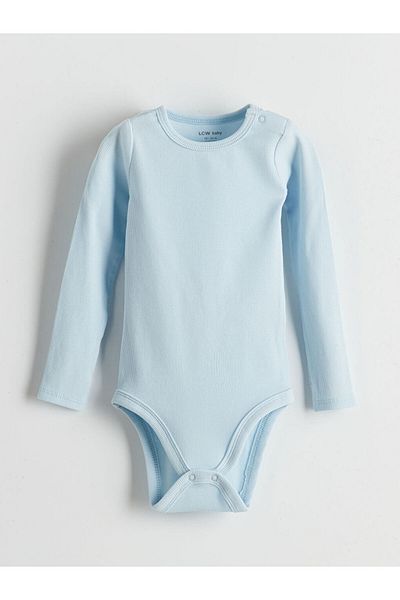 LC Waikiki Salopetă de bază pentru bebeluși LCW baby Blue Crew Deck