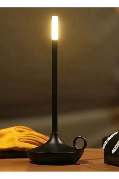 sharpdo Bedroom Atmosphere LED Retro Candle Table Lamp, Single Color Warm Light, Type-C Rechargeable