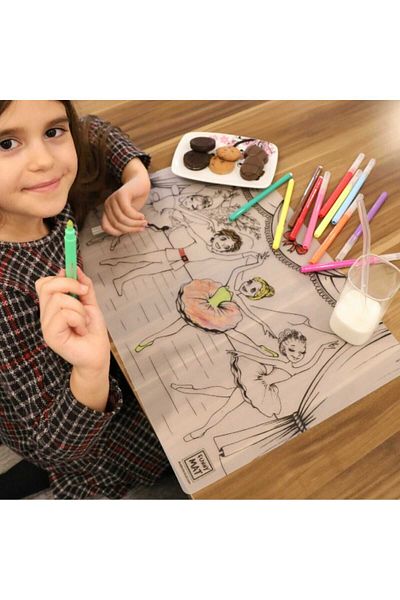 KR Akademi Yayınları Funny Mat - Dansçılar - 33,5x48cm