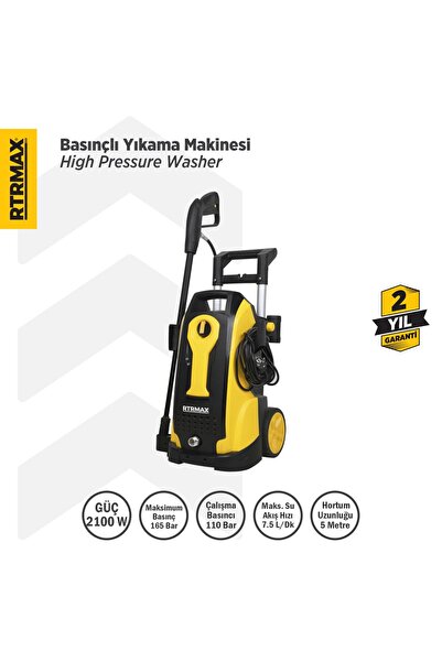 Rtrmax Rtm712 Yüksek Basınçlı Yıkama 2100 W 165 Bar