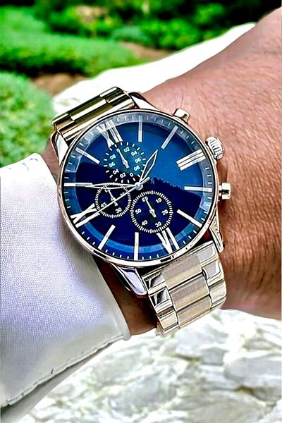 Leerybee Custom Boxed Men's Wristwatch with Metal Band Christmas Birthday Valentine's Day Gift
