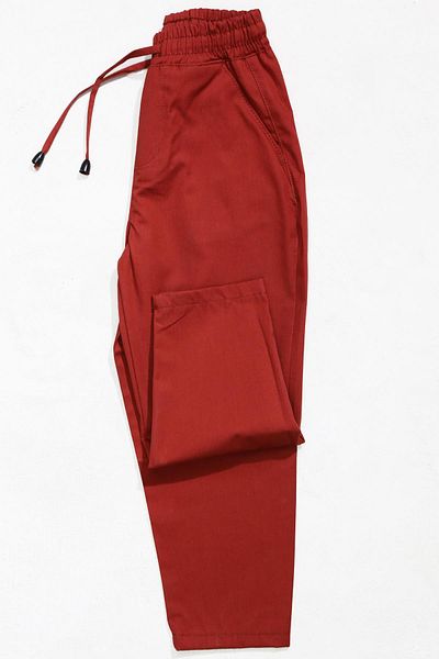 ASG TEKSTİL Burgundy Color Elastic Waist Lycra Children's Trousers