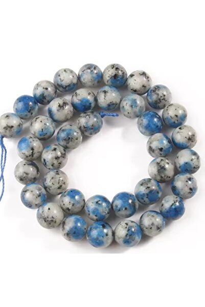 RLX BUJİTERİ حجر طبيعي مخطط حجر اللازورد 8 مم 1 خيط 47 قطعة