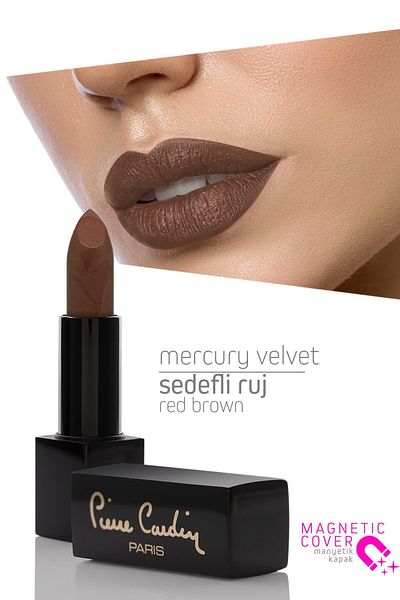 Pierre Cardin Mercury Velvet - Red and Brown Lipstick - 166