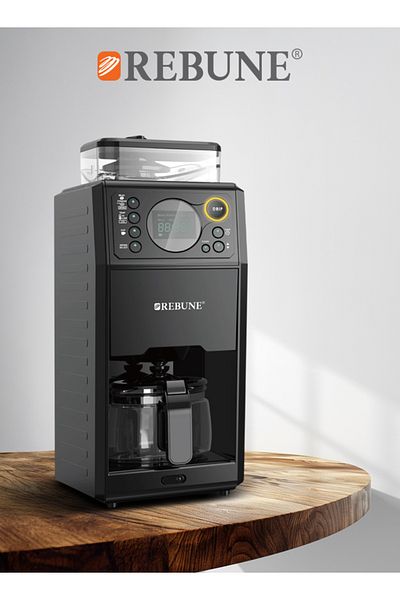rebune Ribon Coffee Maker with Built-in Grinder 0.65L, 3 Heat Levels 850W