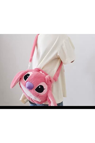 Happystore Disney sevimli dikilş  melek omuzdan askılı çanta kadın çocuk peluş çanta