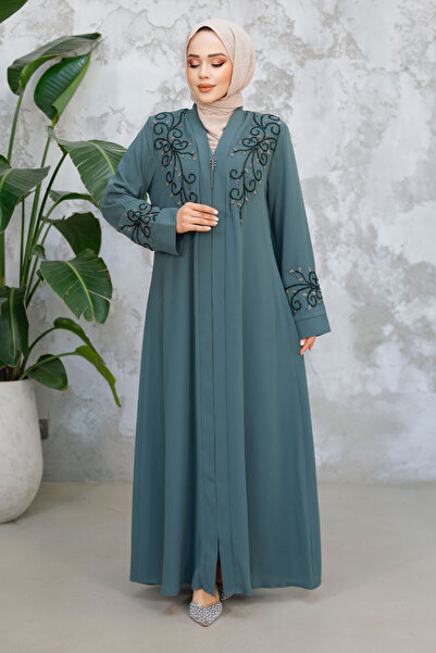 Neva Style Абая с мъниста Çağla Green Modest 29107CY