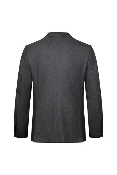 Hatemoğlu Black Comfort Fit Mono Collar Classic Jacket