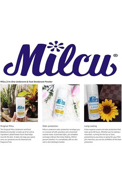 Milcu Melco Underarm & Foot Deodorant Powder 80g