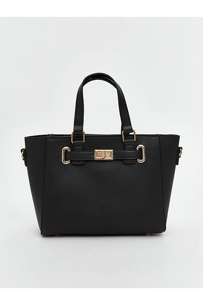 LC Waikiki Black Leather Look Women's Shoulder Bag