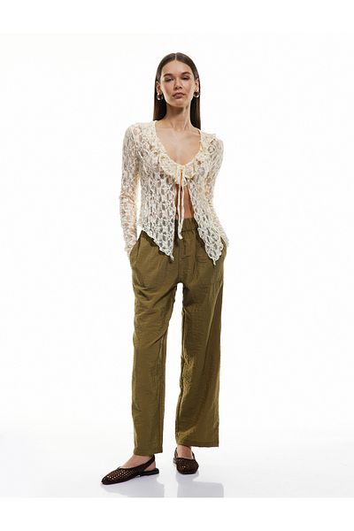 Koton Loose Fit Parachute Fabric Balloon Form Trousers with Pockets