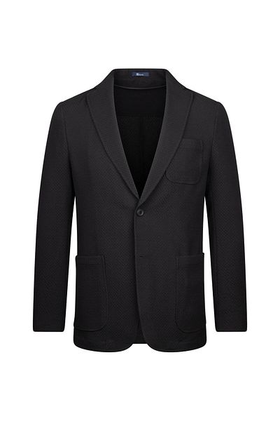 Hatemoğlu Black Slim Fit Mono Collar Classic Jacket