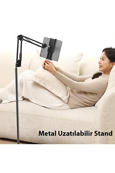 Genel Markalar Metal Ayaklı Ayarlanabilir Teleskopic 3Eklemli Profesyonel Tablet Tutucu Stand Telefon Tutucu