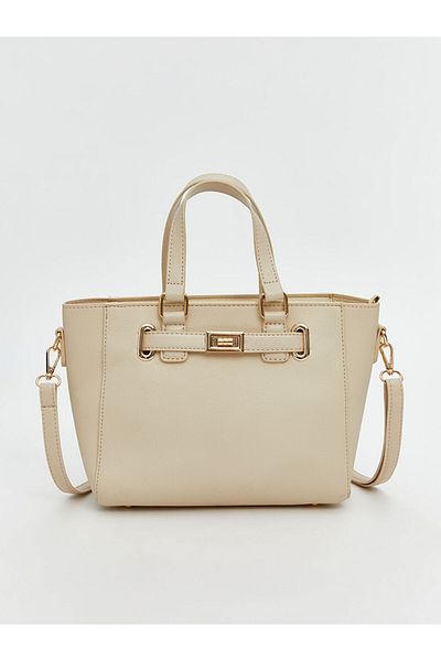 LC Waikiki Lcw Accessories Ecru Leather Look Women's Shoulder Bag