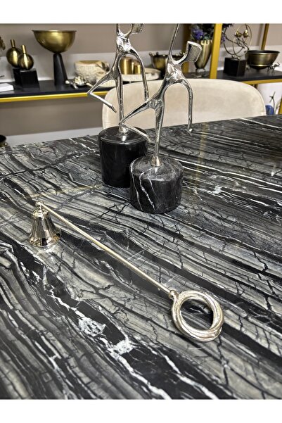 Mercan Tasarım Atölyesi HALKA UÇLU ÇUBUKLU MUM SÖNDÜRÜCÜ-GÜMÜŞ