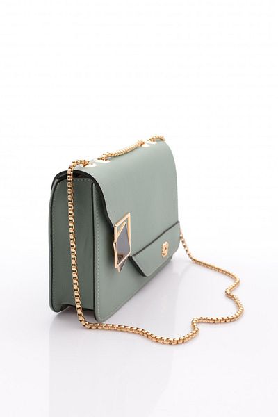DGN Women's Handle Chain Square Bag Khaki 11282361235102