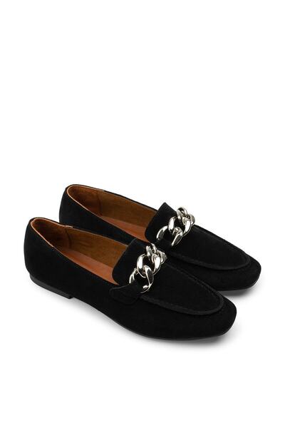 Deery Γνήσιες γυναικείες μπαλαρίνες με μαύρη αγκράφα