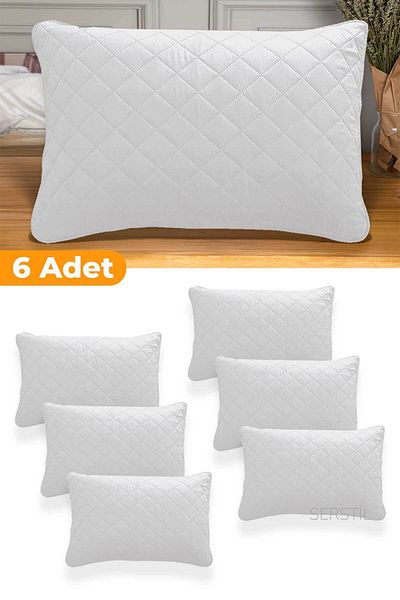 Serstil 6 Pieces - Quilted Zippered Pillow Mattresses 50X70 cm