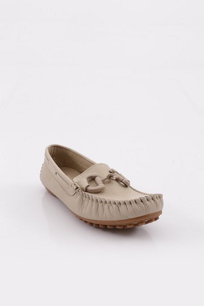 DGN K105 Μπεζ Loafer - Γυναικεία, Αξεσουάρ, Παπούτσια από Γνήσιο Δέρμα