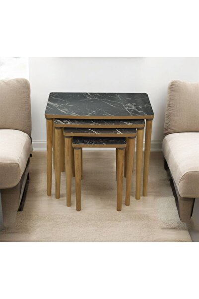 ES zigon sehpa 4 lü ahşap ES klasik